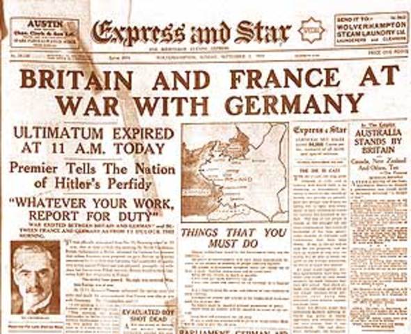 Allied nations declare war on Germany
