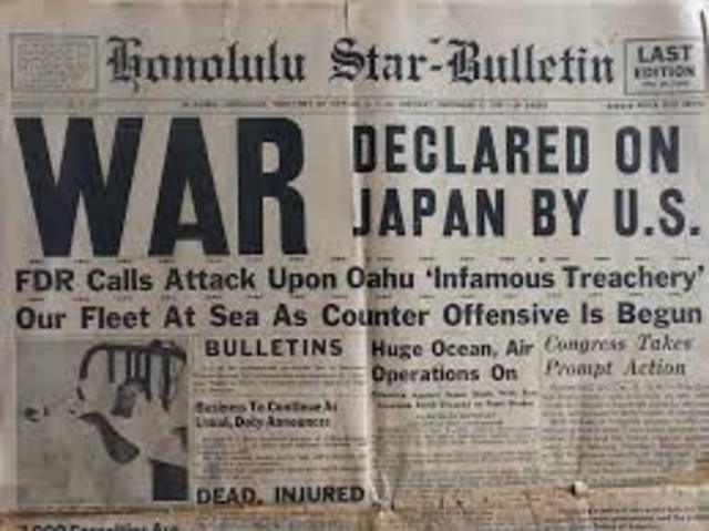 Australia declares war on Japan.