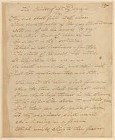 Poe writes his first poem