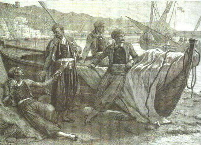 Ναυτικές στολές Κυκλαδιτών της μετεπαναστατικής περιόδου.