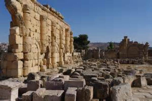 (BCE) Roman troops destroy sacred temple