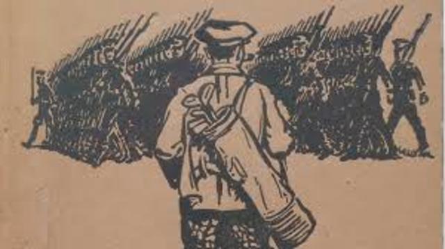 Poe enlists in the U.S. Army and shortly after his first book is published.