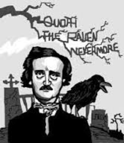 1845 Poe publishes the poem, The Raven