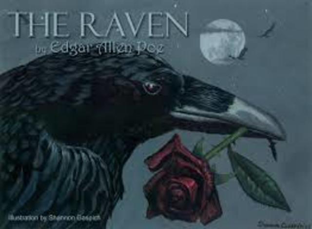 1845 Poe publishes the poem, The Raven.