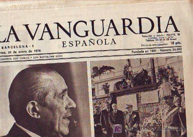 Periódico "La Vanguardia" (Cataluña)