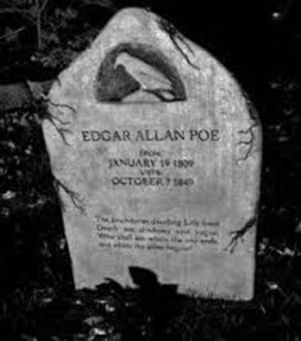 Edgar Allen Poe Dies.