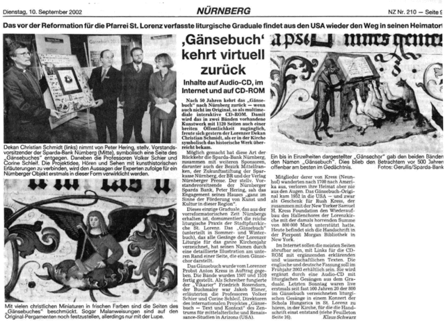 Periódico "Nurenberg Zeitung" (Alemania)