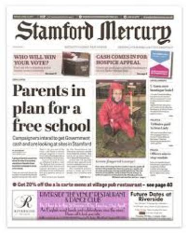 Periódico "Stamford Mercury" (Stamford)