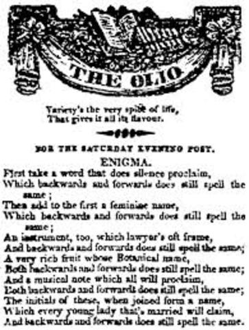 Poe enlists in the U.S. Army and shortly after his first book is published.