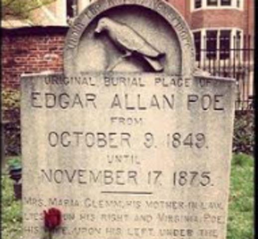 Edgar Allen Poe Dies.