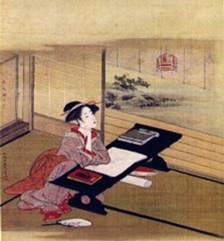 Lady Murasaki Shikibu Writes
