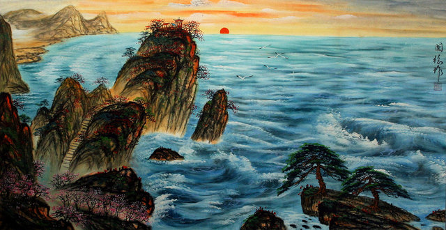 Landscape painting began