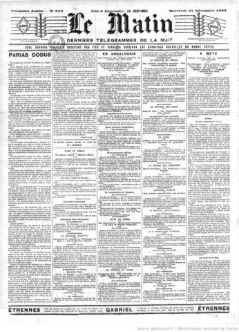 Le Matin. Internacionalización de medios.