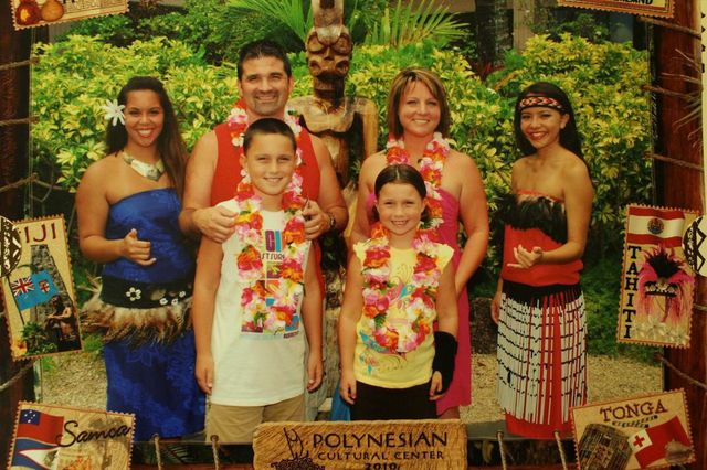 We took a picture with these to girls