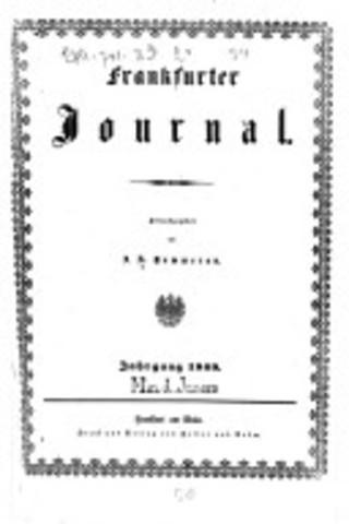 Periódico "Frankfurten Journal" (Alemania)