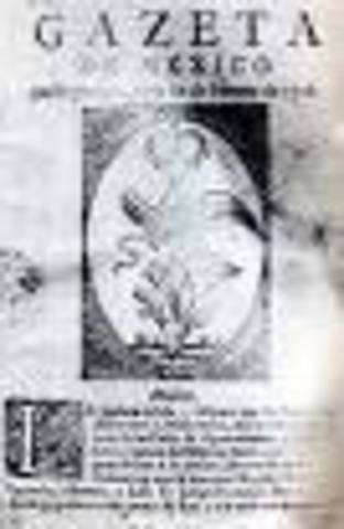 Periódico "Gazeta de México y noticias de Nueva España"