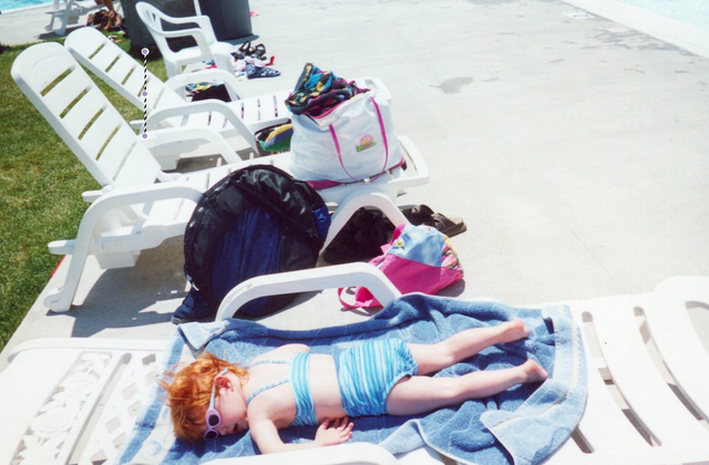 Haging out at the Griswold pool