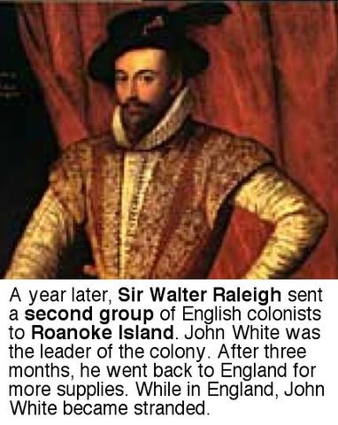 Walter Raleigh comes to the New World