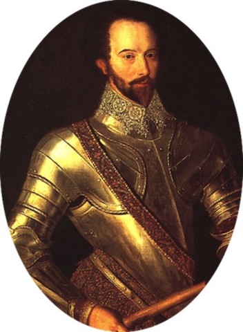 Walter Raieigh comes over to the new world