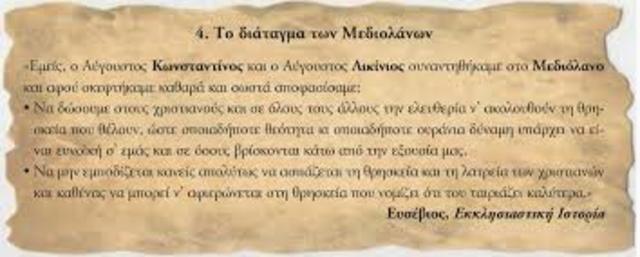 Διάταγμα Μεδιολάνων