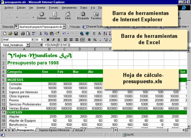 versión de excel 7.0