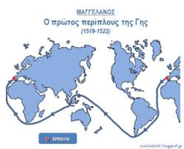 Ο Μαγγελάνος πραγματοποιεί τον Γύρο του κόσμου 1519-1522