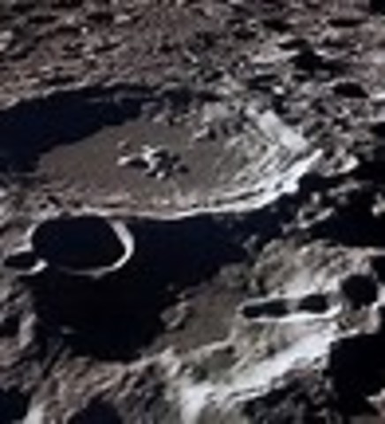 The first man observed craters on the Moon