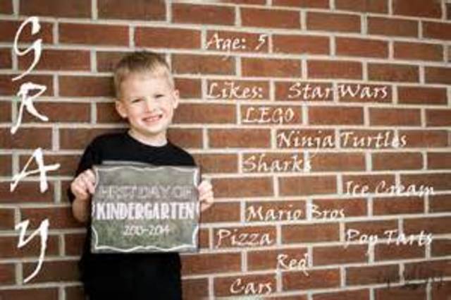 "I can do it" First day of Kindergarden