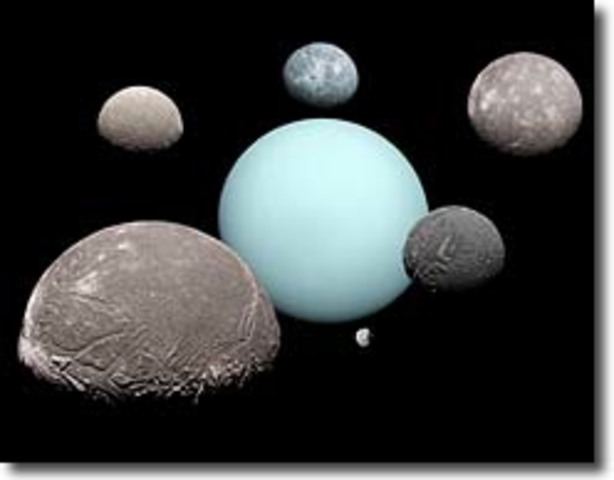 US voyager 2, takes up close look to Uranus & It's moon.