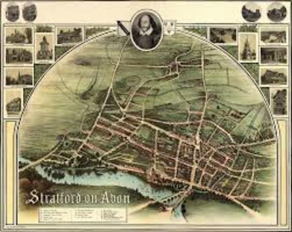 Probable date of birth in Stratford-upon-Avon