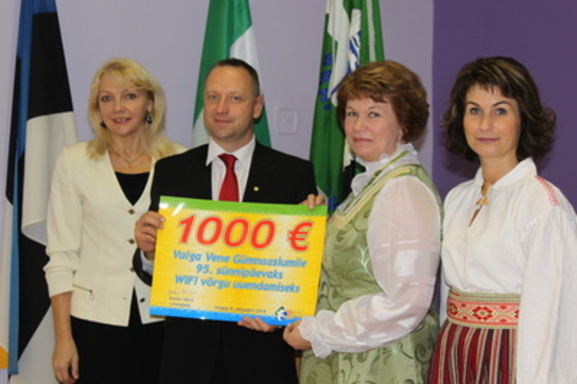 Linnavalitsuse Juubeli kink 1000 EUR wifi võrgu jaoks