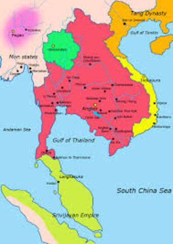 The Khmer Empire reaches its largest extent