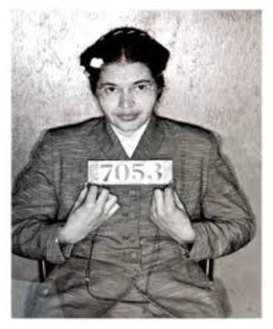 Arrest of Rosa Parks and resulting Montgomery Bus Boycott