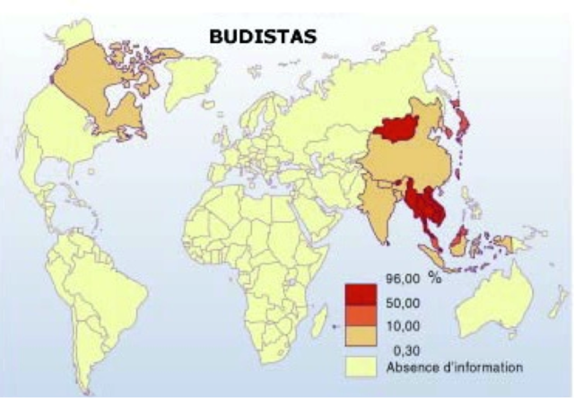 ¿Dónde se práctica el budismo?