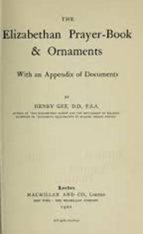 The Elizabethan Prayer Book is first used