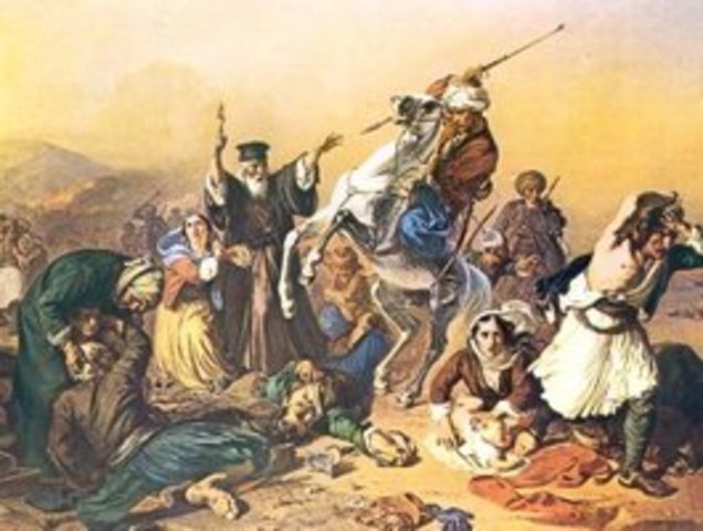 Οι Τούρκοι κάνουν απόβαση στη Χίο, καταστρέφοντας το νησί και σκοτώνοντας ή αιχμαλωτίζοντας χιλιάδες Έλληνες.