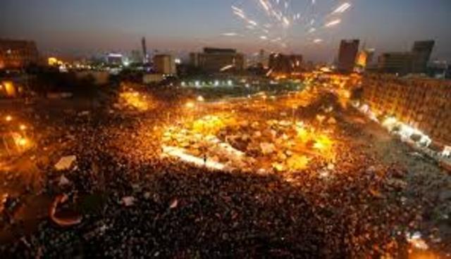 protested in Tahrir Square