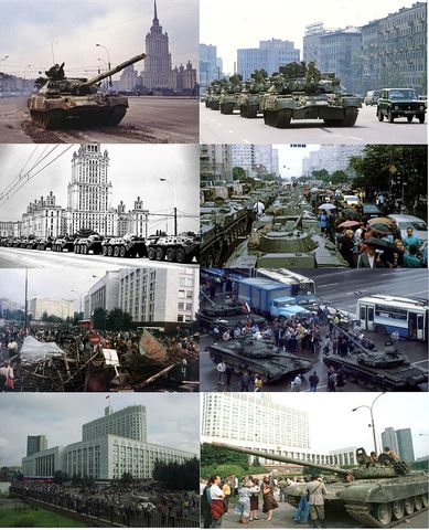 Communists attempt and fail a coup of Gorbachev