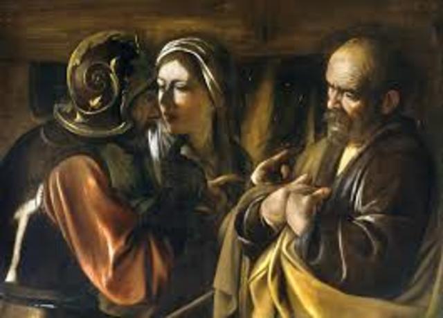 Michelangelo da Caravaggio The Denial of Saint Peter