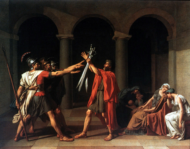 "The Oath of the Horatii" by Jacques-Louis David