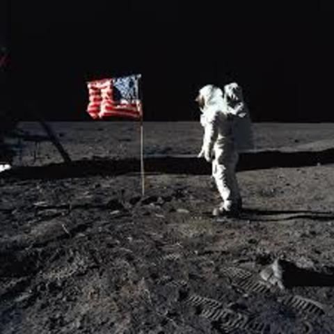 U.S lands first man on the moon