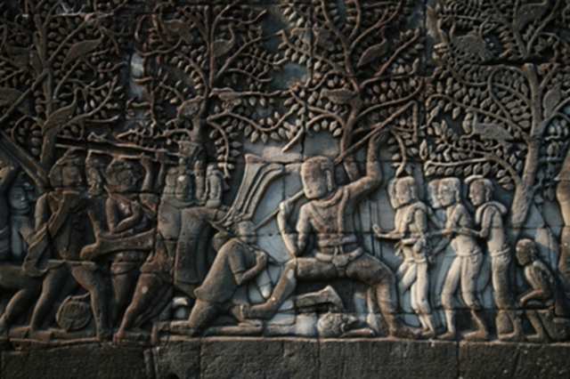 Jayavarman VII defeats the Chams
