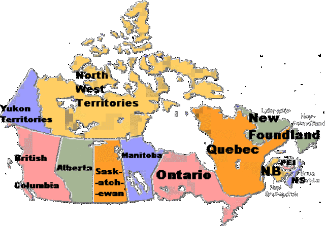 Ontario, Quebec,and Nova scotia was part of brirish colony.