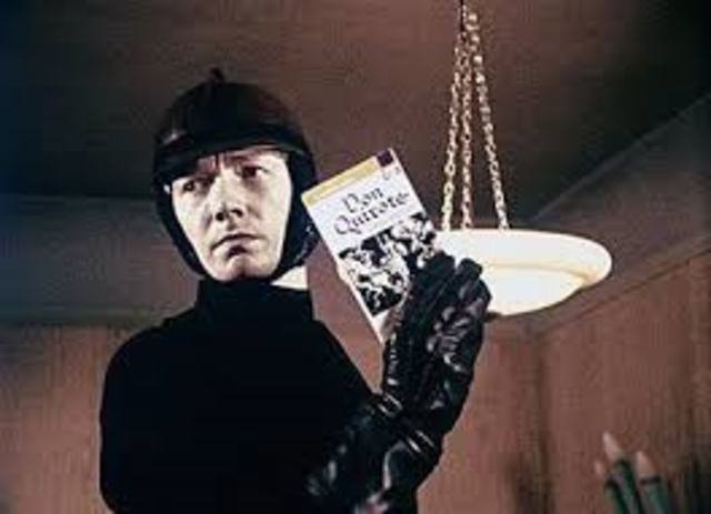 Montag steals a book