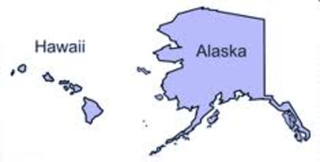 Alaska and Hawaii Become States