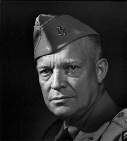 Eisenhower takes position as Top Commander of NATO