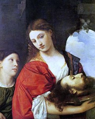 “Salome with the Head of John the Baptist.”