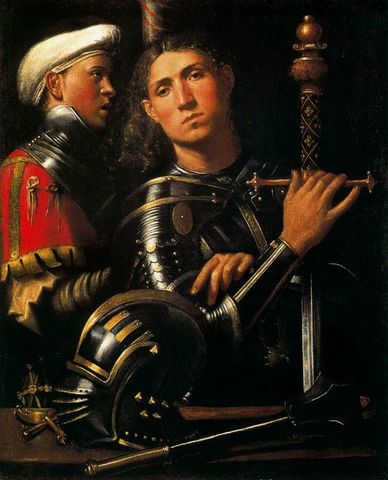 “Portrait of Warrior with his Equerry.”