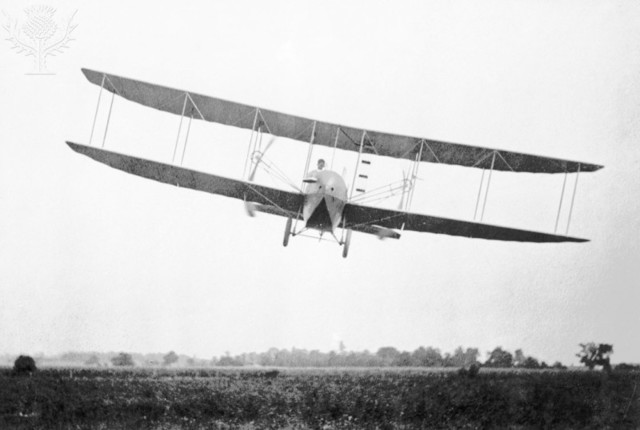 Orvill got into the plane and it flu.