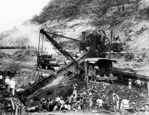 The start of the Panama Canal